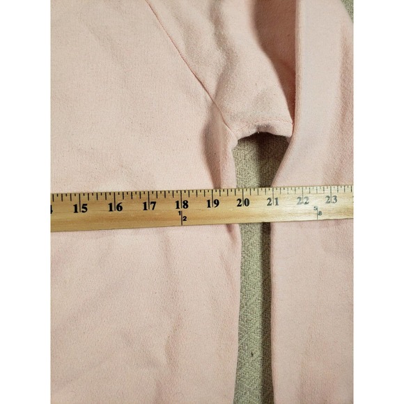 VTG Russell Sweatshirt Mens Large Pink Long‎ Sleeve Pullover Plain Jumper Casual - Picture 5 of 11
